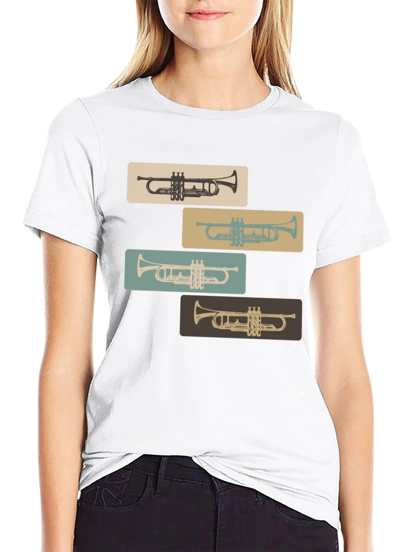 Retro Trumpet Tee: Classic Style for Music Lovers