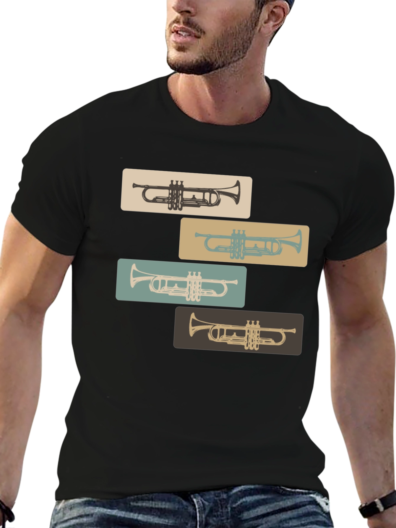 Retro Trumpet Tee: Classic Style for Music Lovers