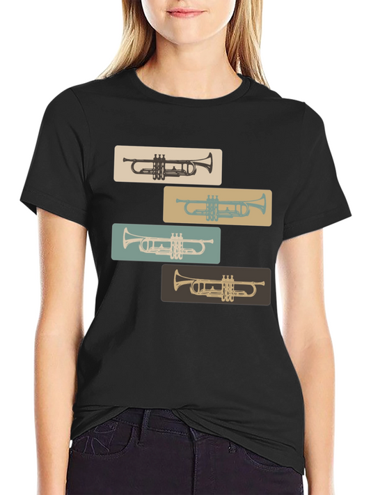 Retro Trumpet Tee: Classic Style for Music Lovers