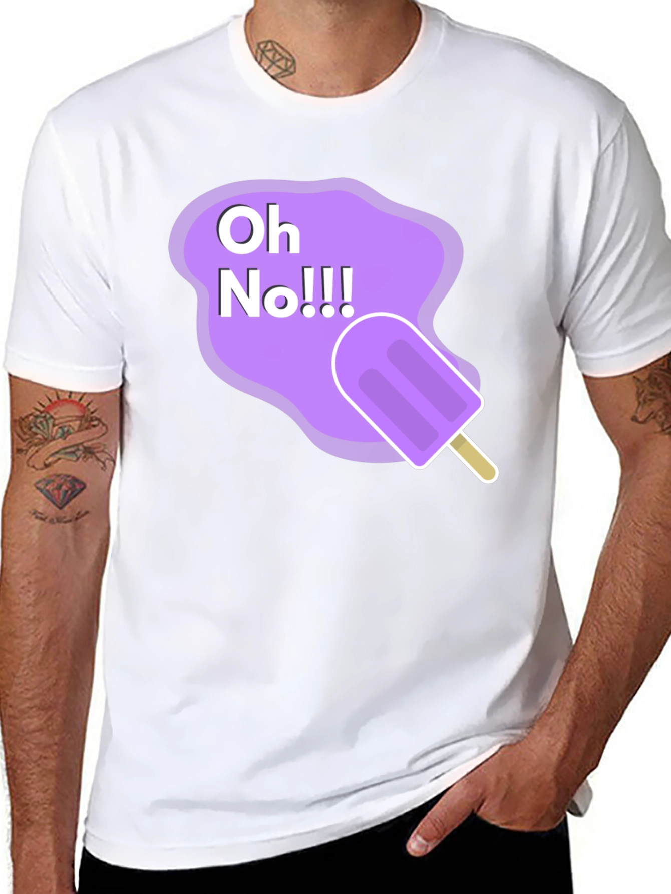 Oh No Ice Cream Graphic T-Shirt
