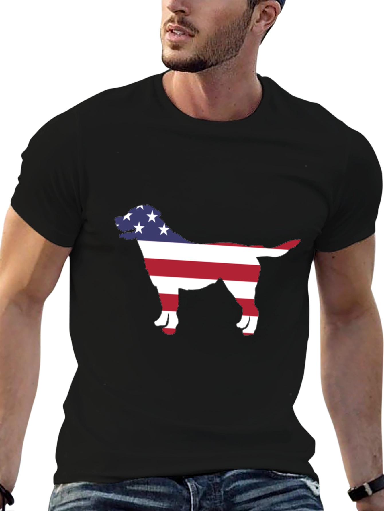 American Dog Silhouette T-Shirt