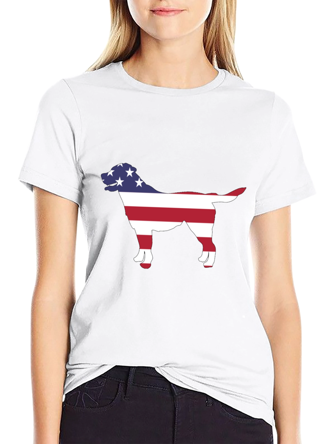 American Dog Silhouette T-Shirt