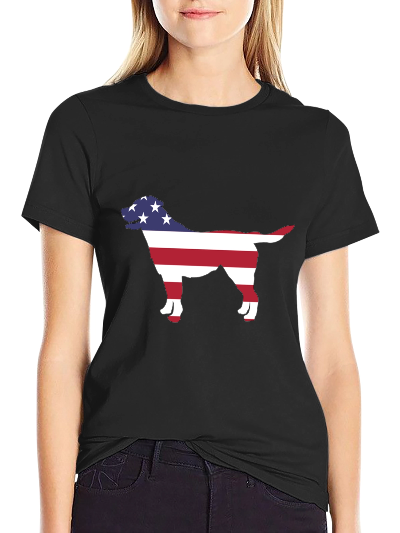 American Dog Silhouette T-Shirt
