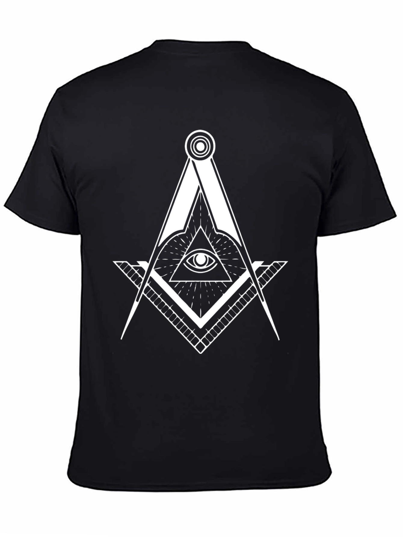 Masonic Square and Compass T-Shirt - Illuminati Symbol Tee