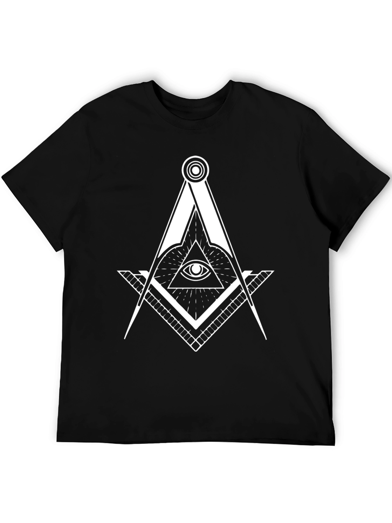 Masonic Square and Compass T-Shirt - Illuminati Symbol Tee