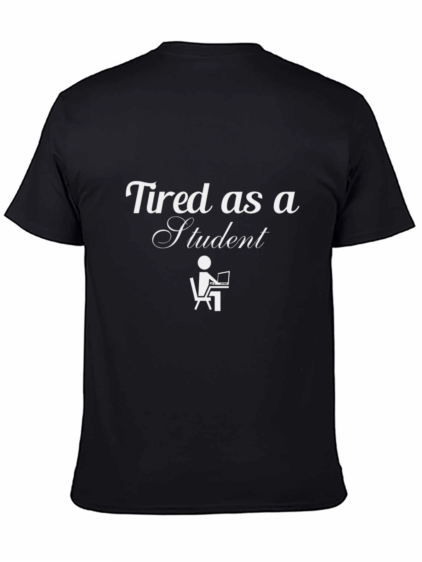 Tired Student Graphic Tee - Black Unisex T-Shirt