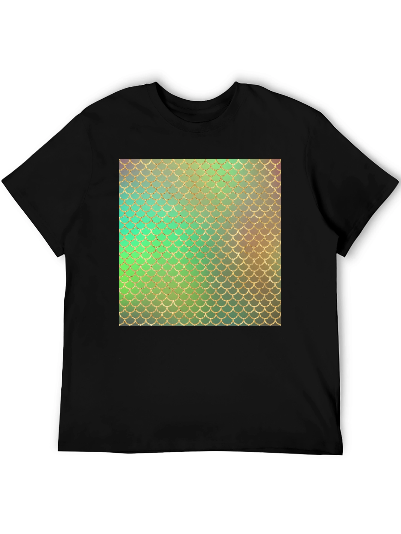 Scales Pattern Mens Tee - Black