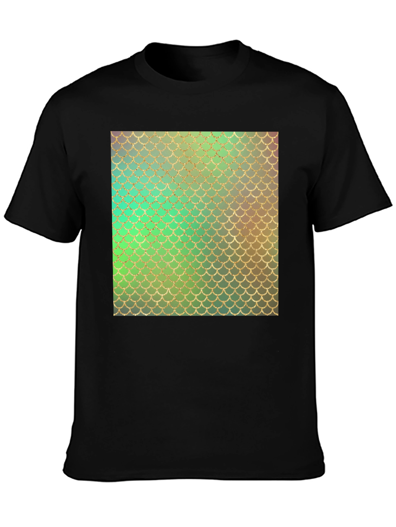 Scales Pattern Mens Tee - Black