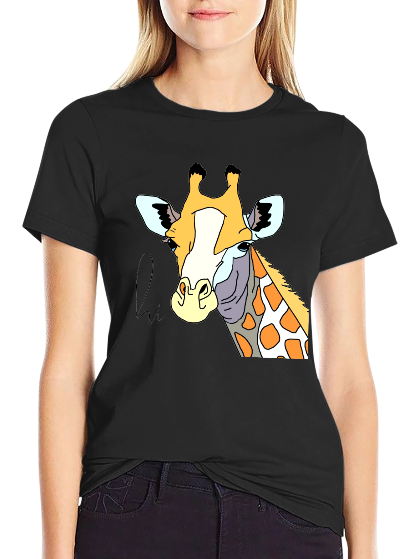 Giraffe Graphic Tee - Stylish Animal Print T-Shirt