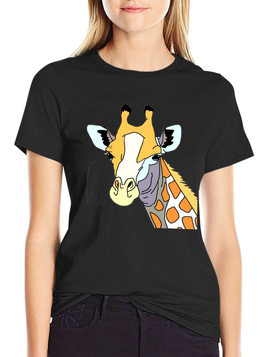 Giraffe Graphic Tee - Stylish Animal Print T-Shirt