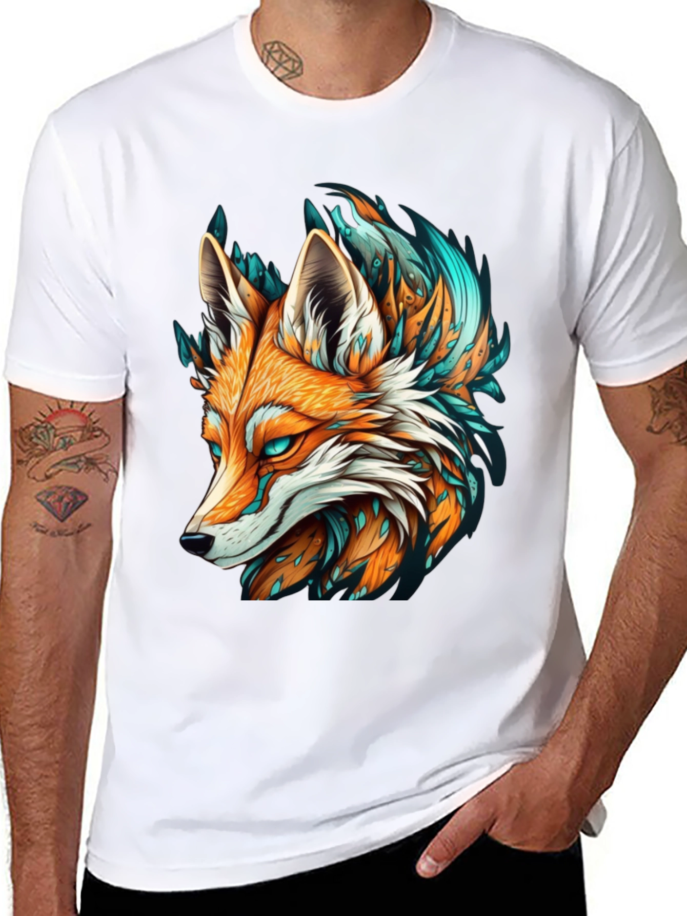 Fox Graphic Tee - Black T-Shirt Cool Design