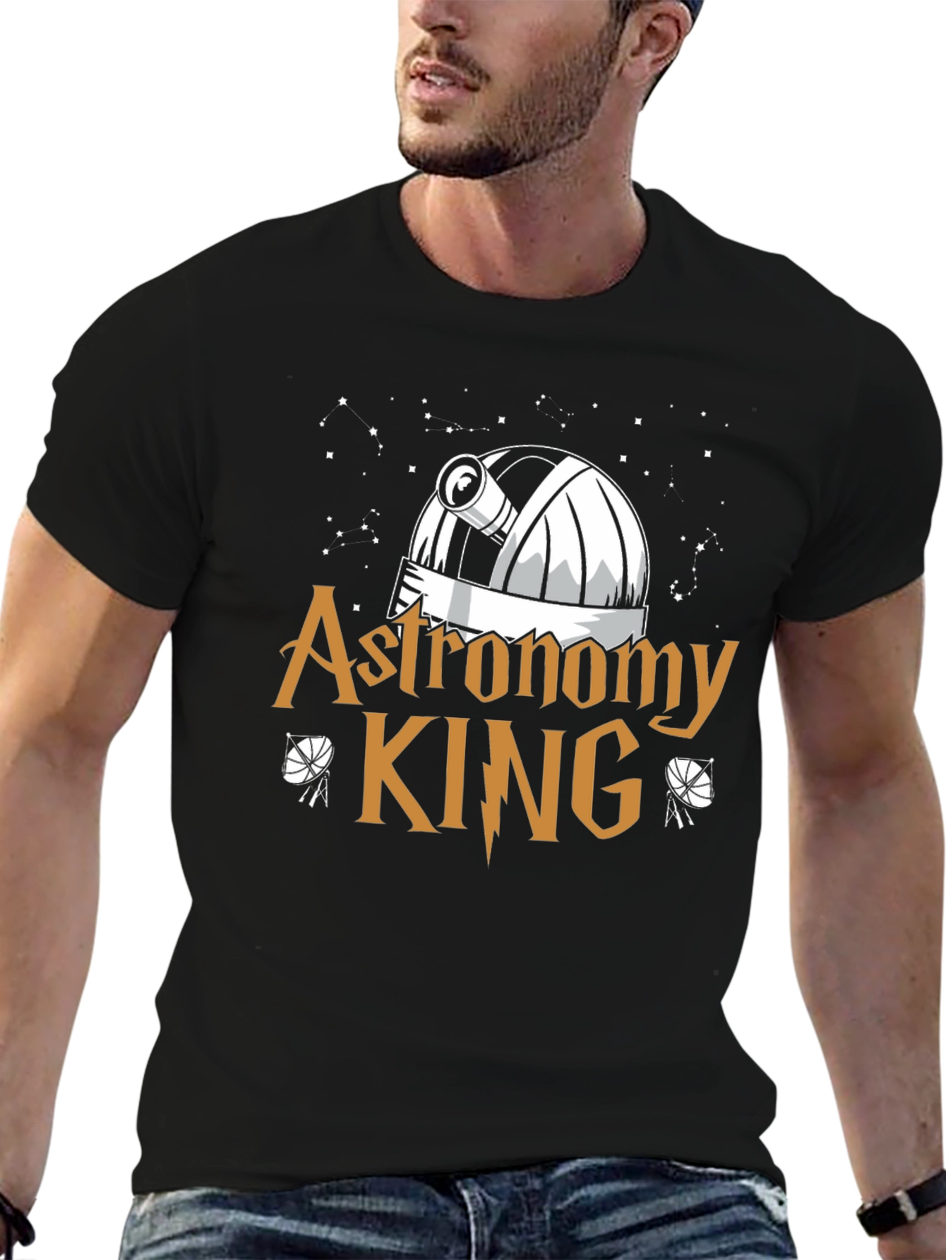 Astronomy King Black T-Shirt
