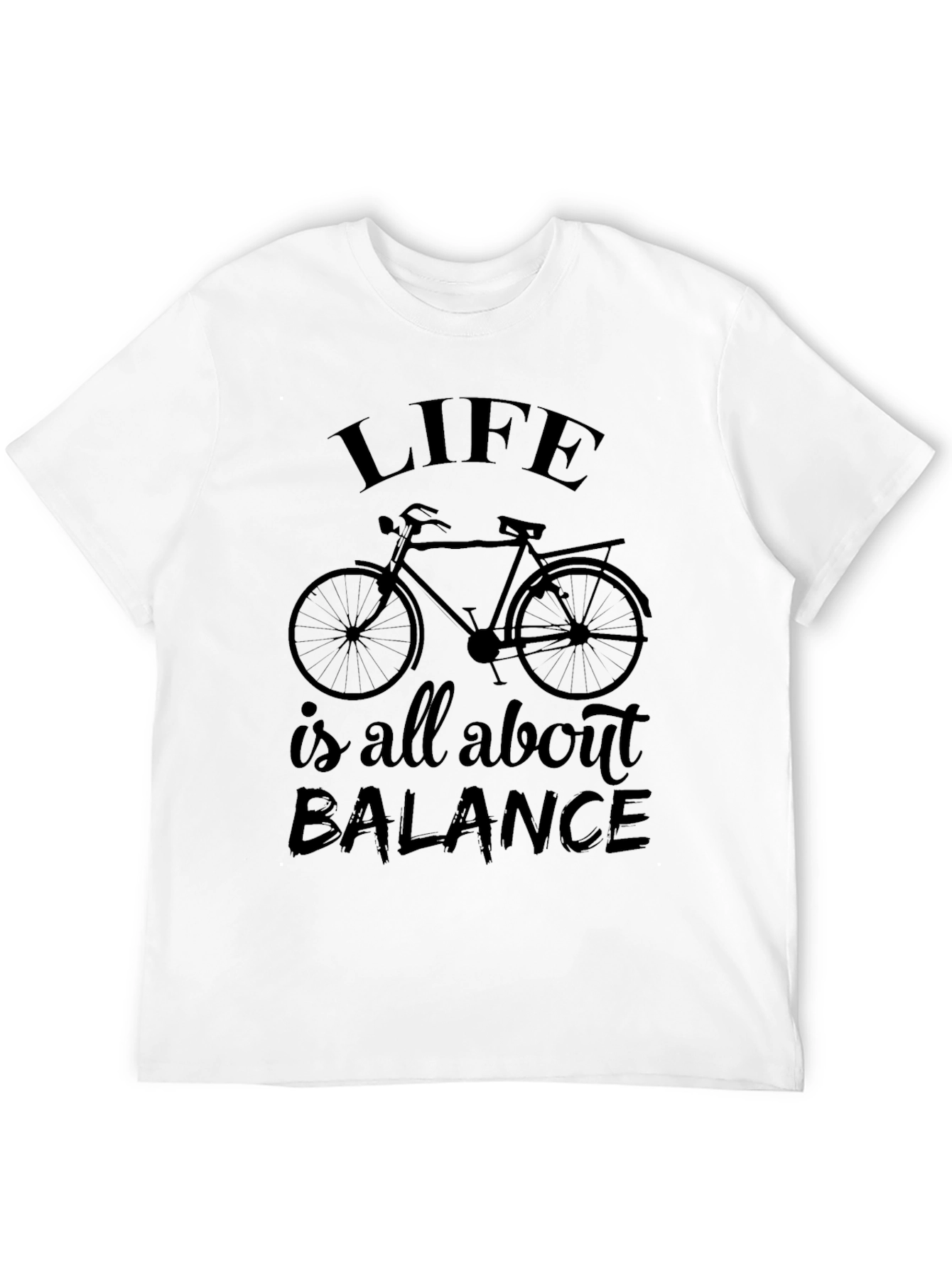 Life is Balance T-Shirt - Bicycle Design