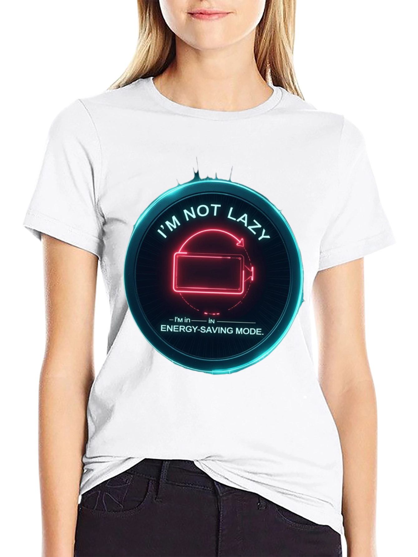 Funny Energy Saving Mode Graphic Tee