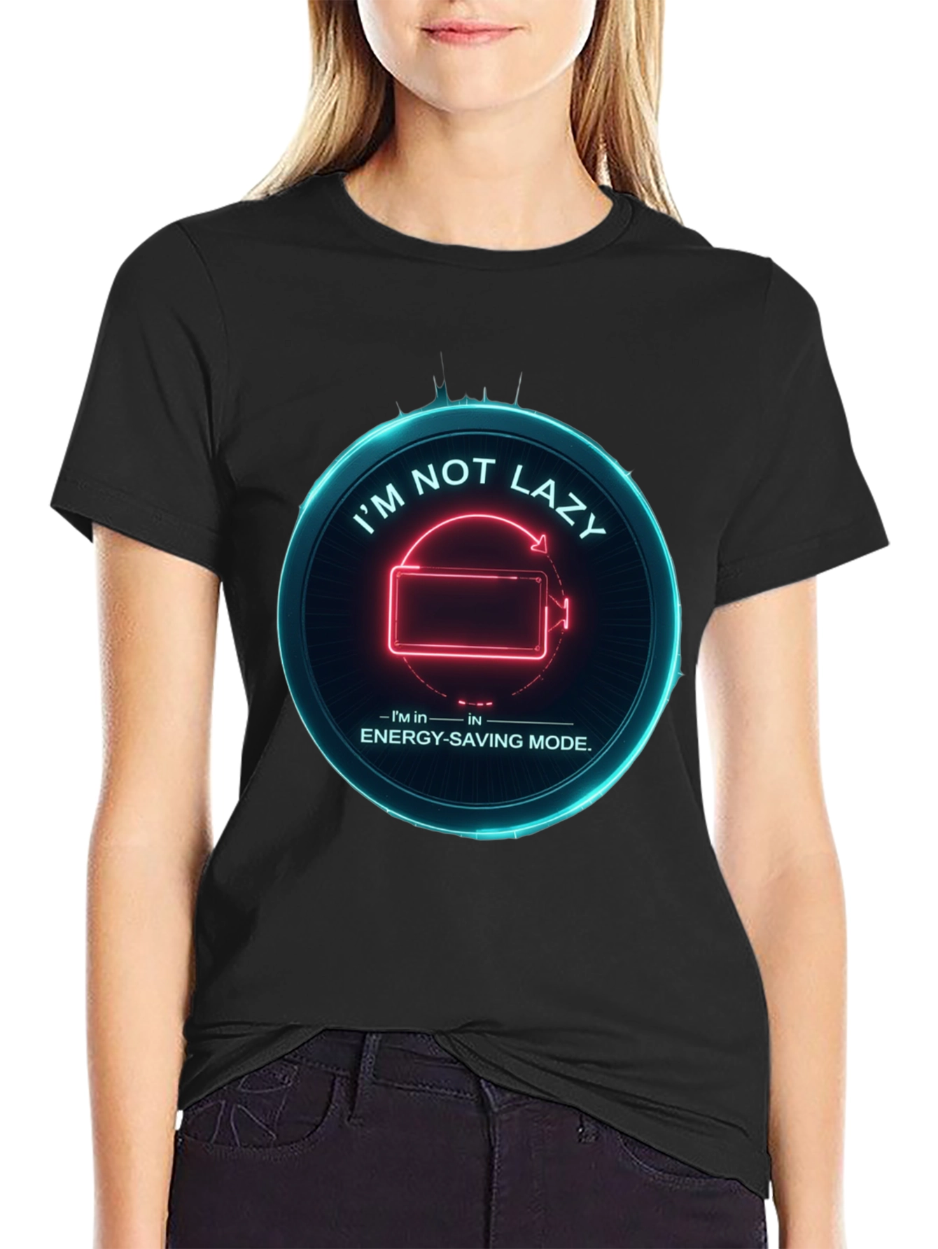 Funny Energy Saving Mode Graphic Tee