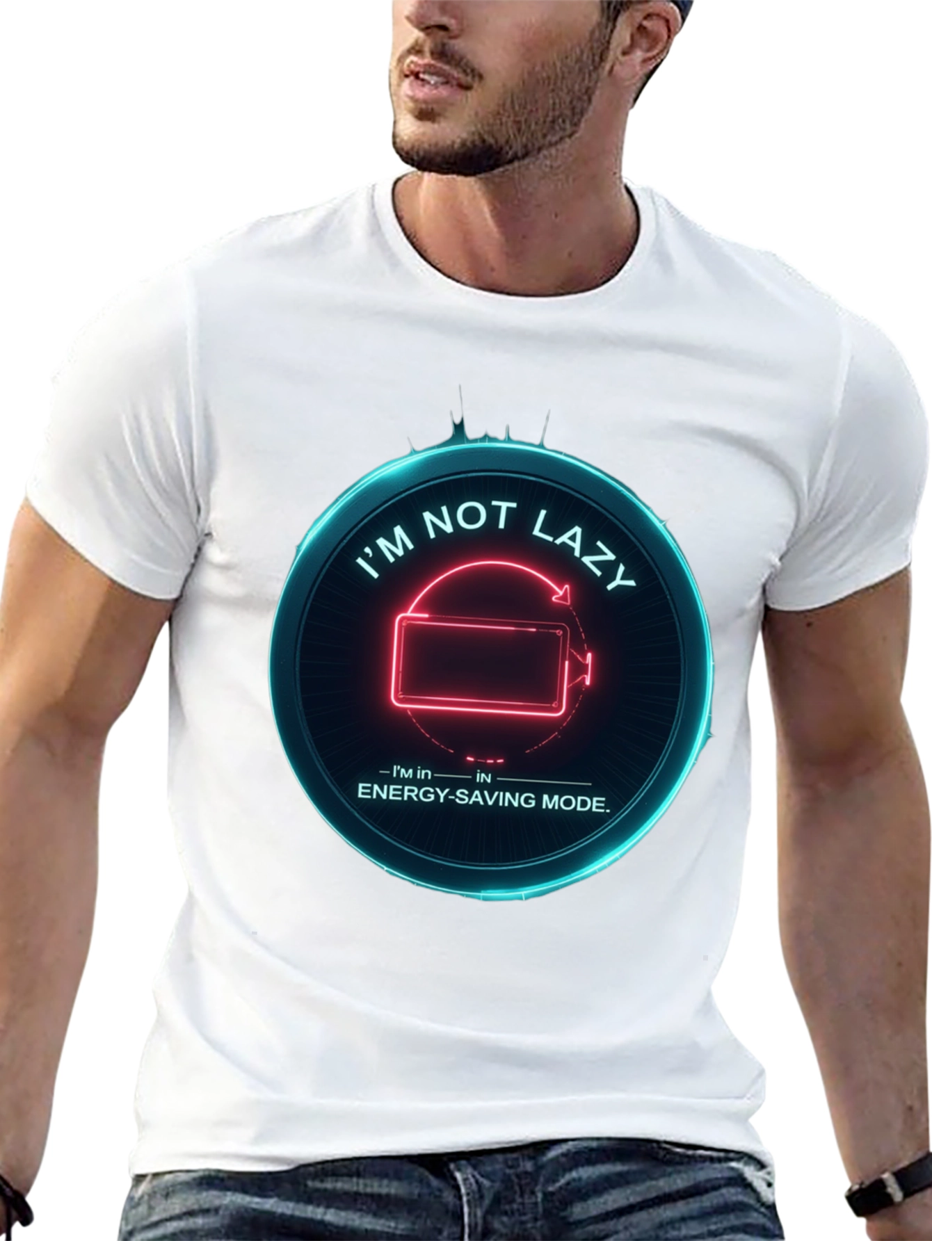 Funny Energy Saving Mode Graphic Tee