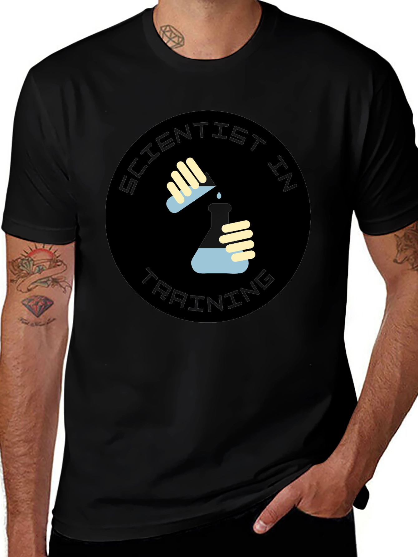 Scientist in Training Graphic Black T-Shirt