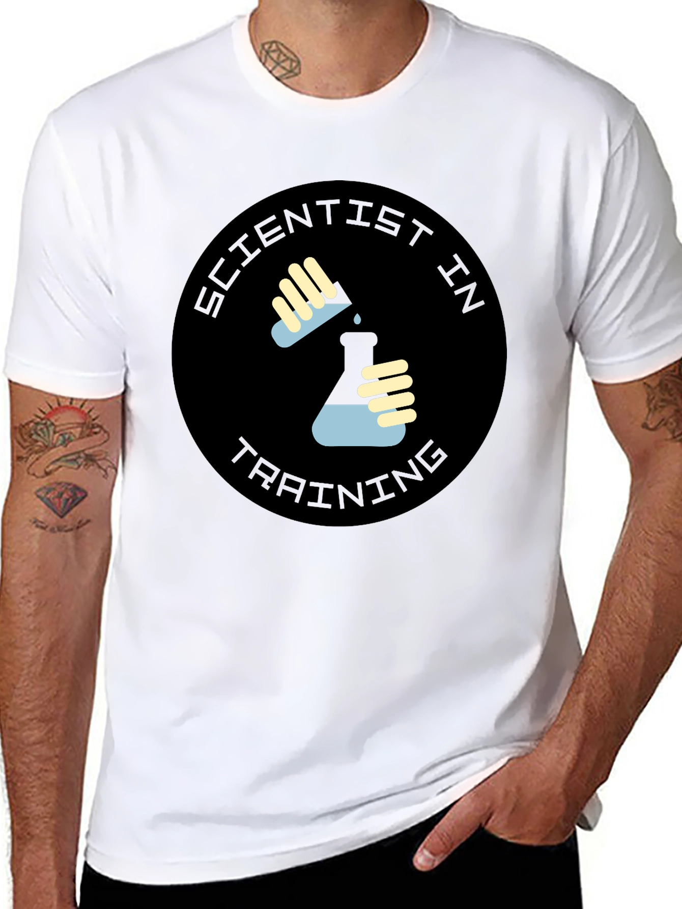 Scientist in Training Graphic Black T-Shirt