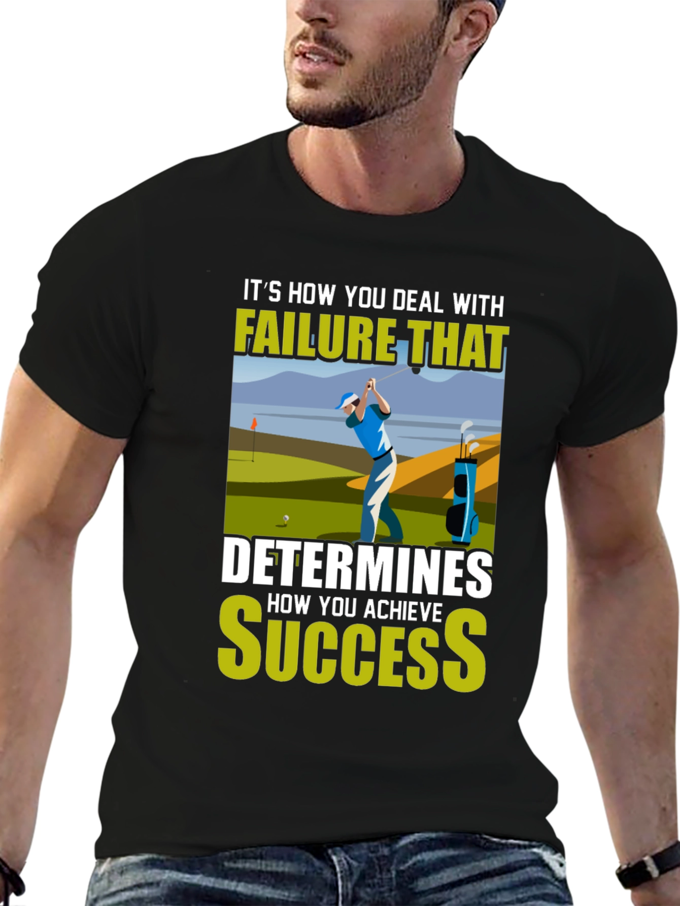 Golf Failure & Success T-Shirt - Motivational Design