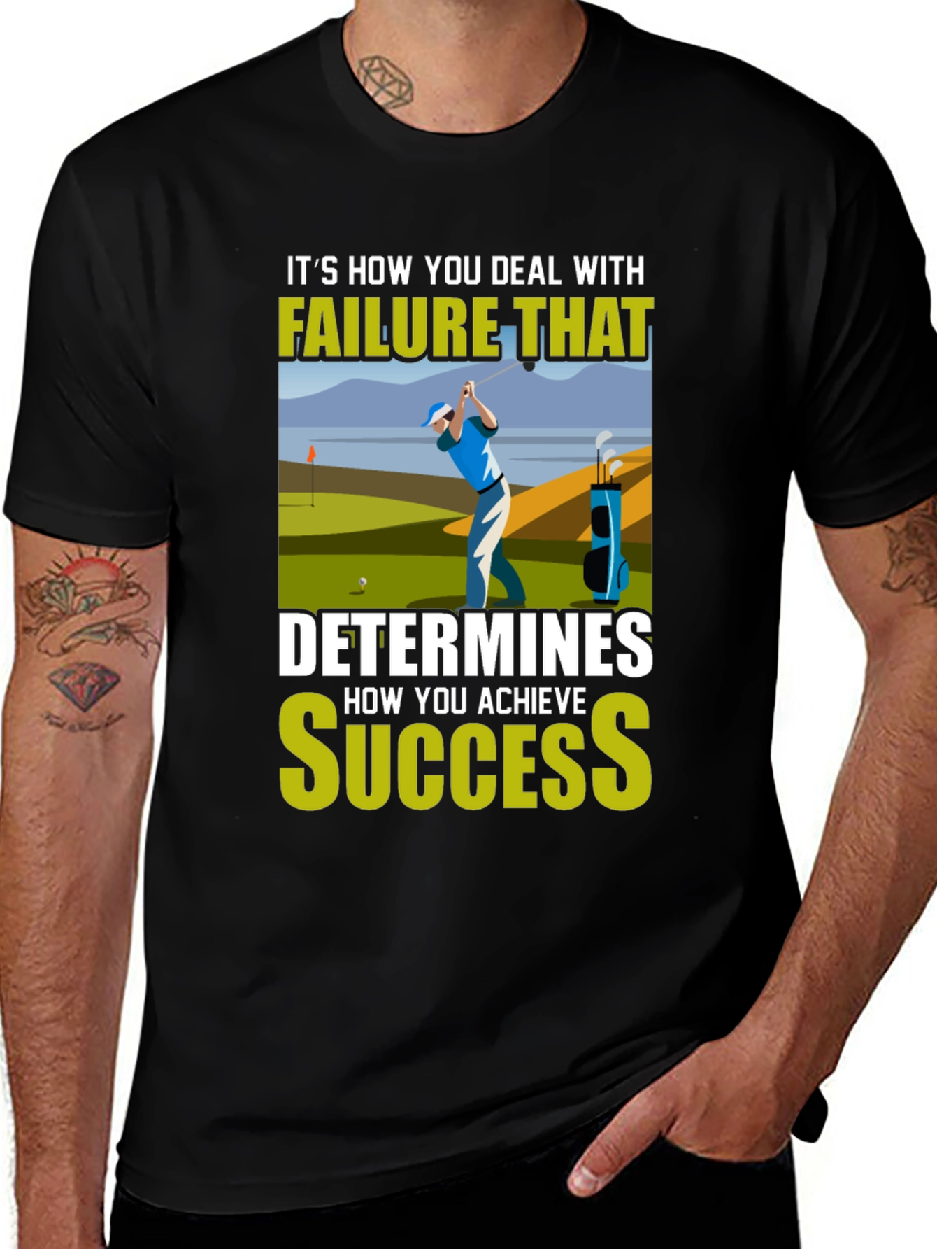 Golf Failure & Success T-Shirt - Motivational Design