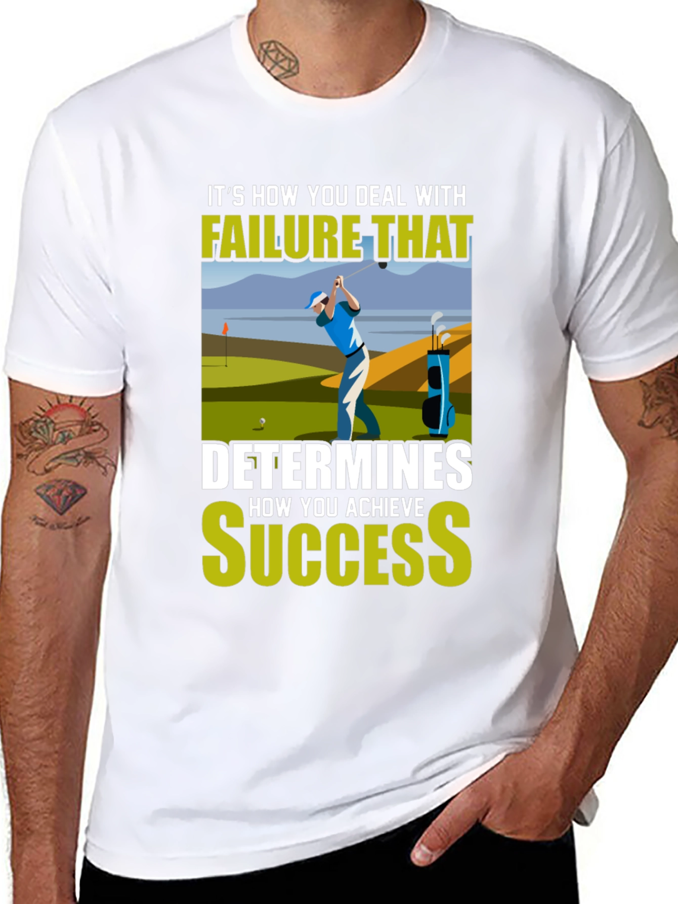 Golf Failure & Success T-Shirt - Motivational Design