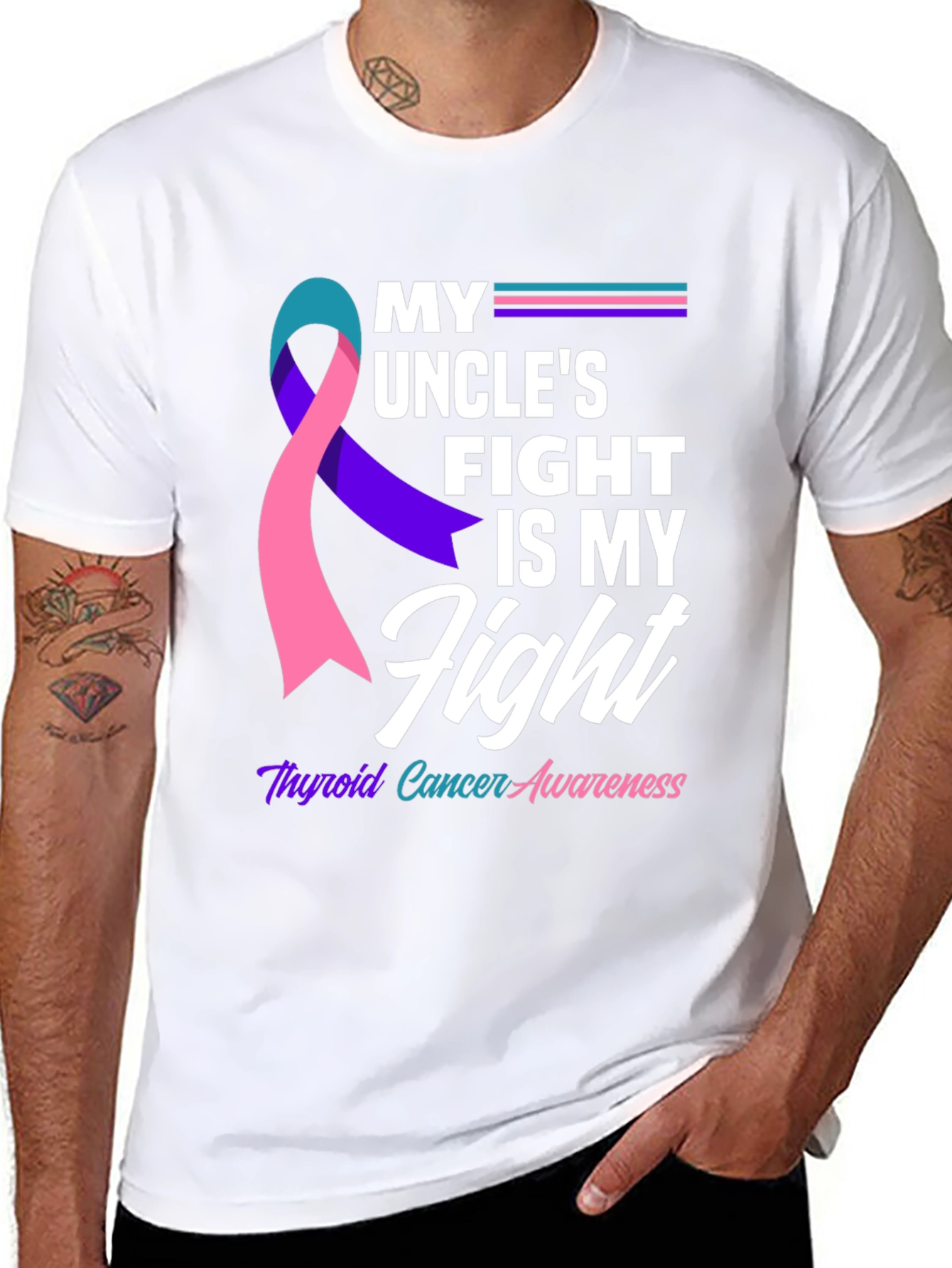 Thyroid Cancer Awareness T-Shirt - My Uncles Fight