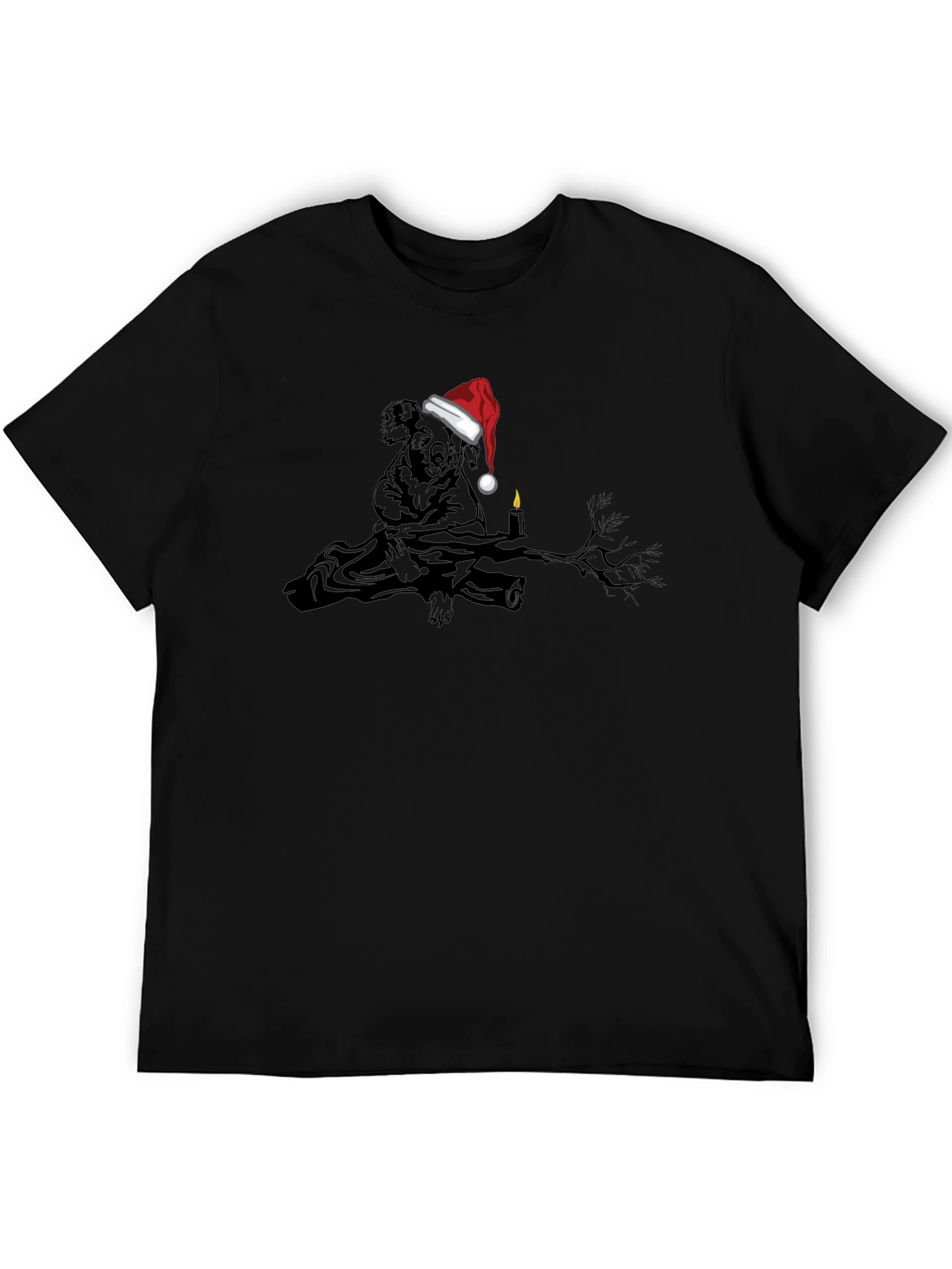 Festive Koala Santa Hat Graphic T-Shirt
