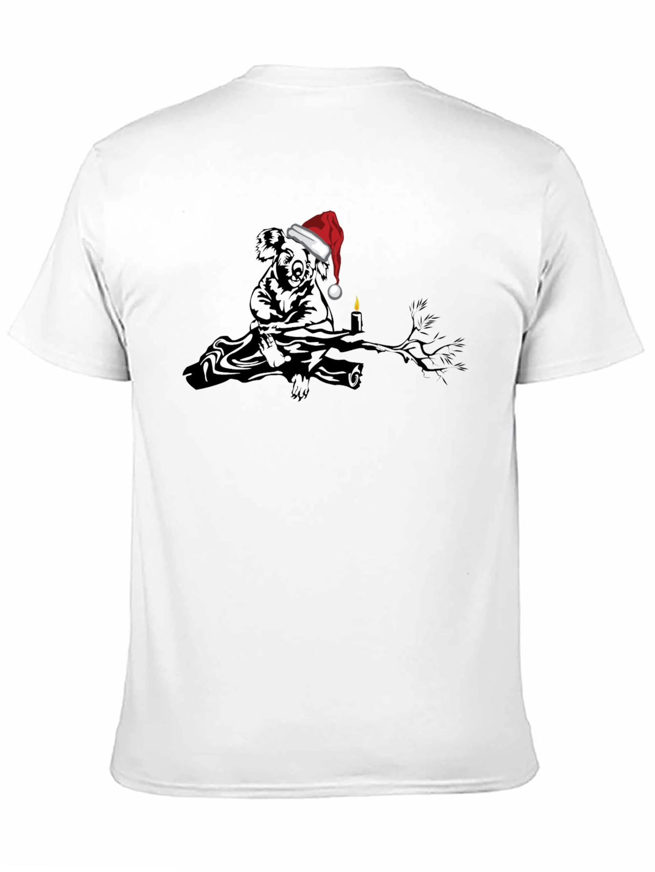 Festive Koala Santa Hat Graphic T-Shirt