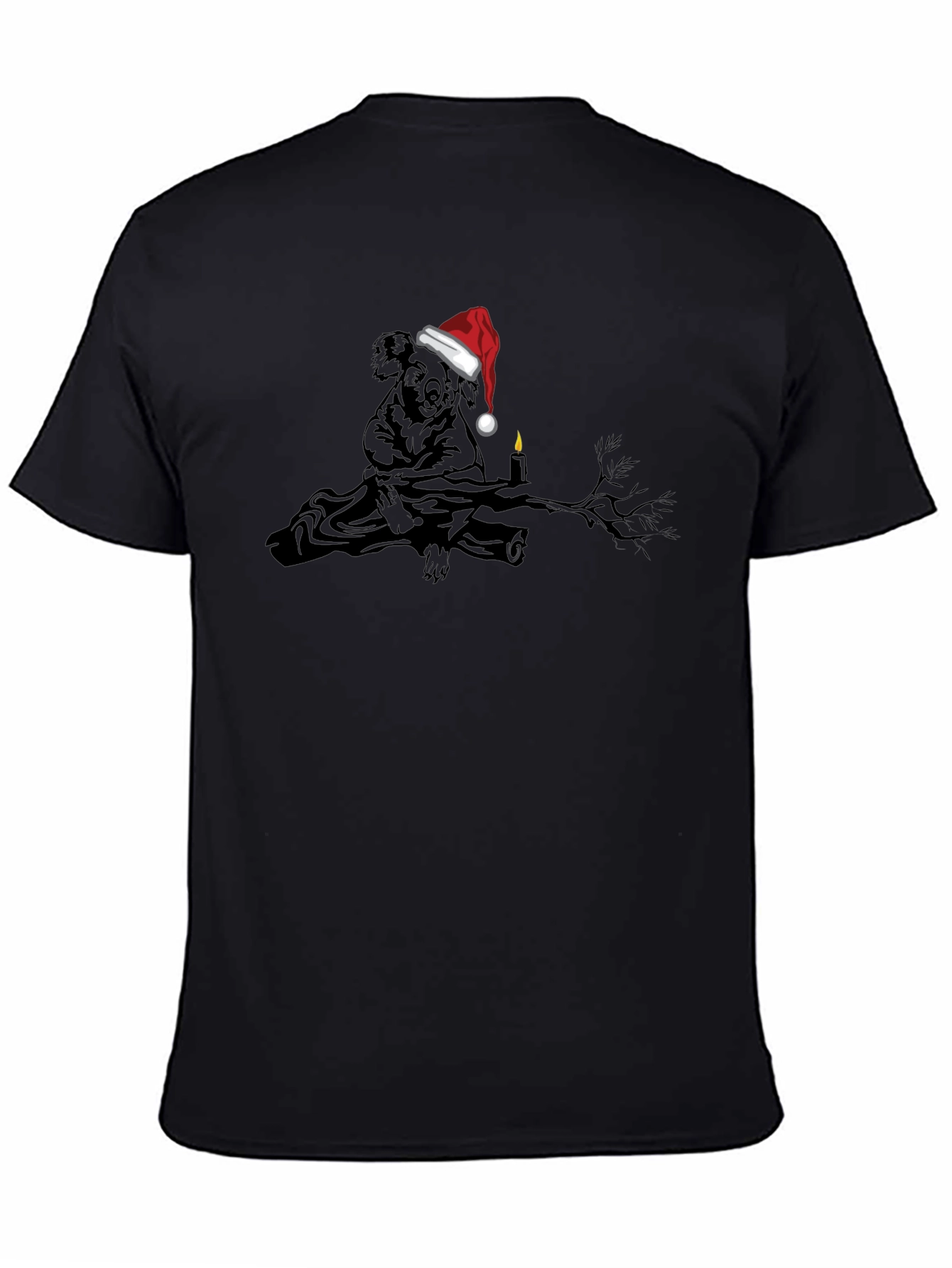 Festive Koala Santa Hat Graphic T-Shirt