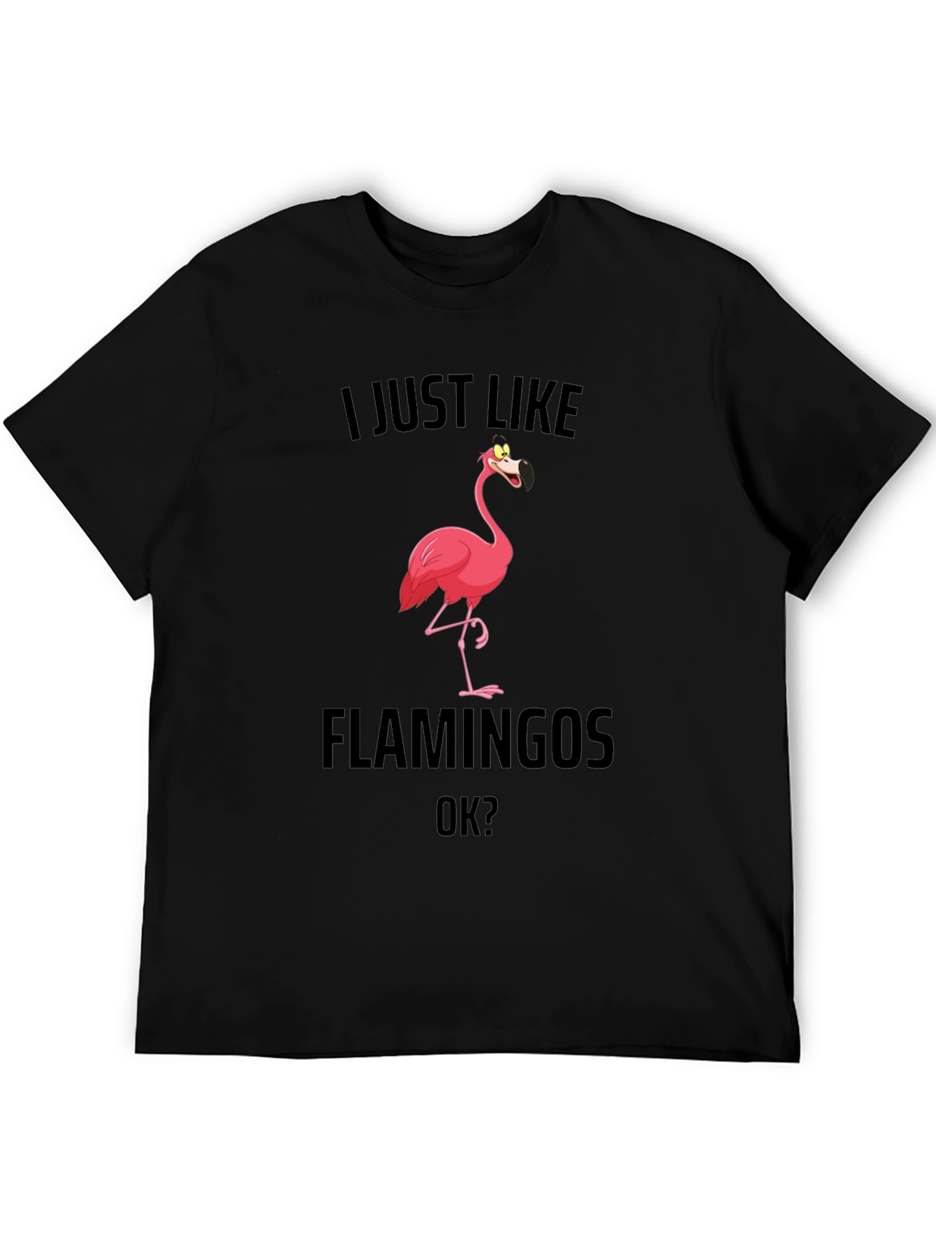 Funny Flamingo T-Shirt - I Just Like Flamingos OK?