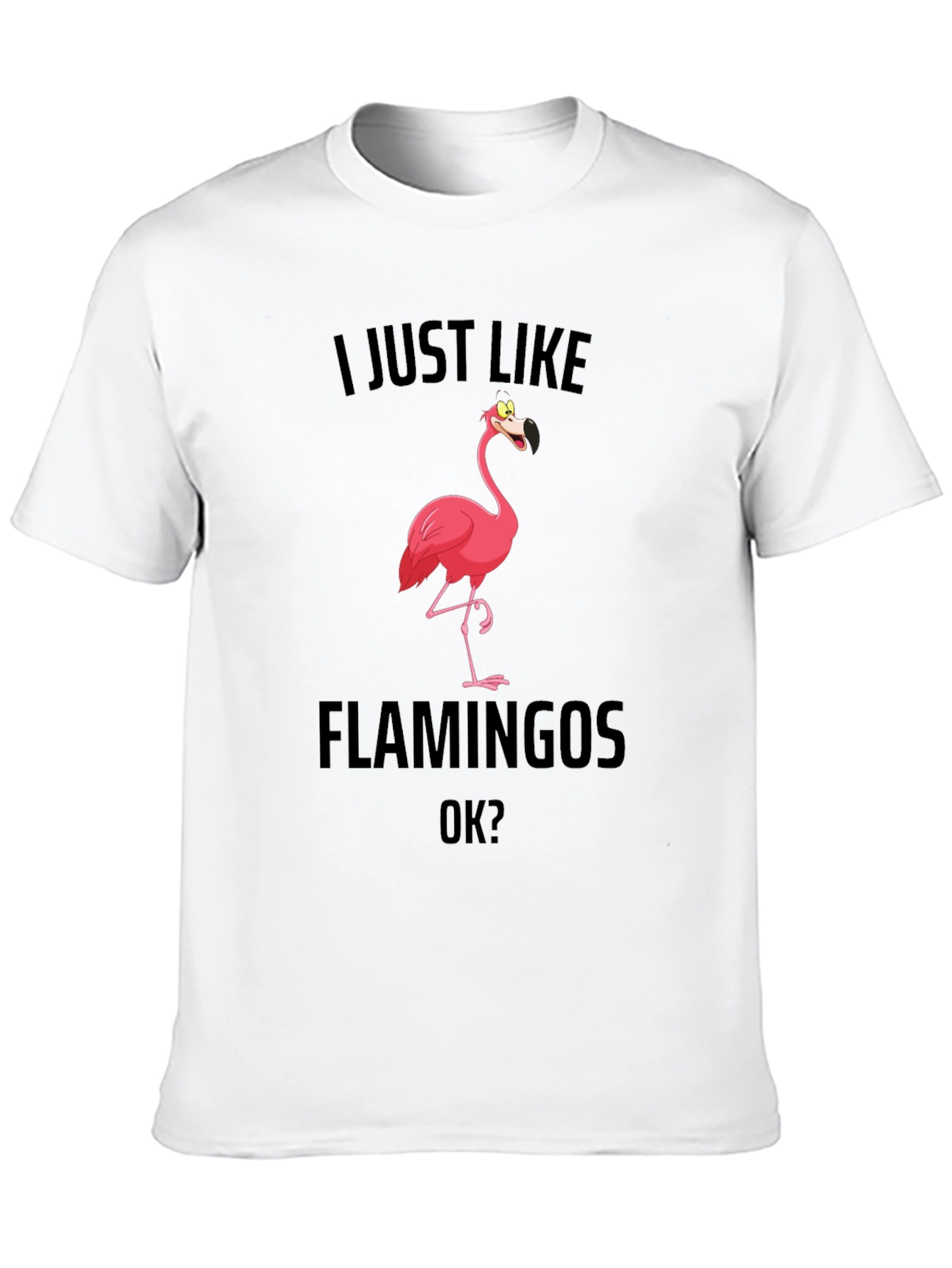 Funny Flamingo T-Shirt - I Just Like Flamingos OK?