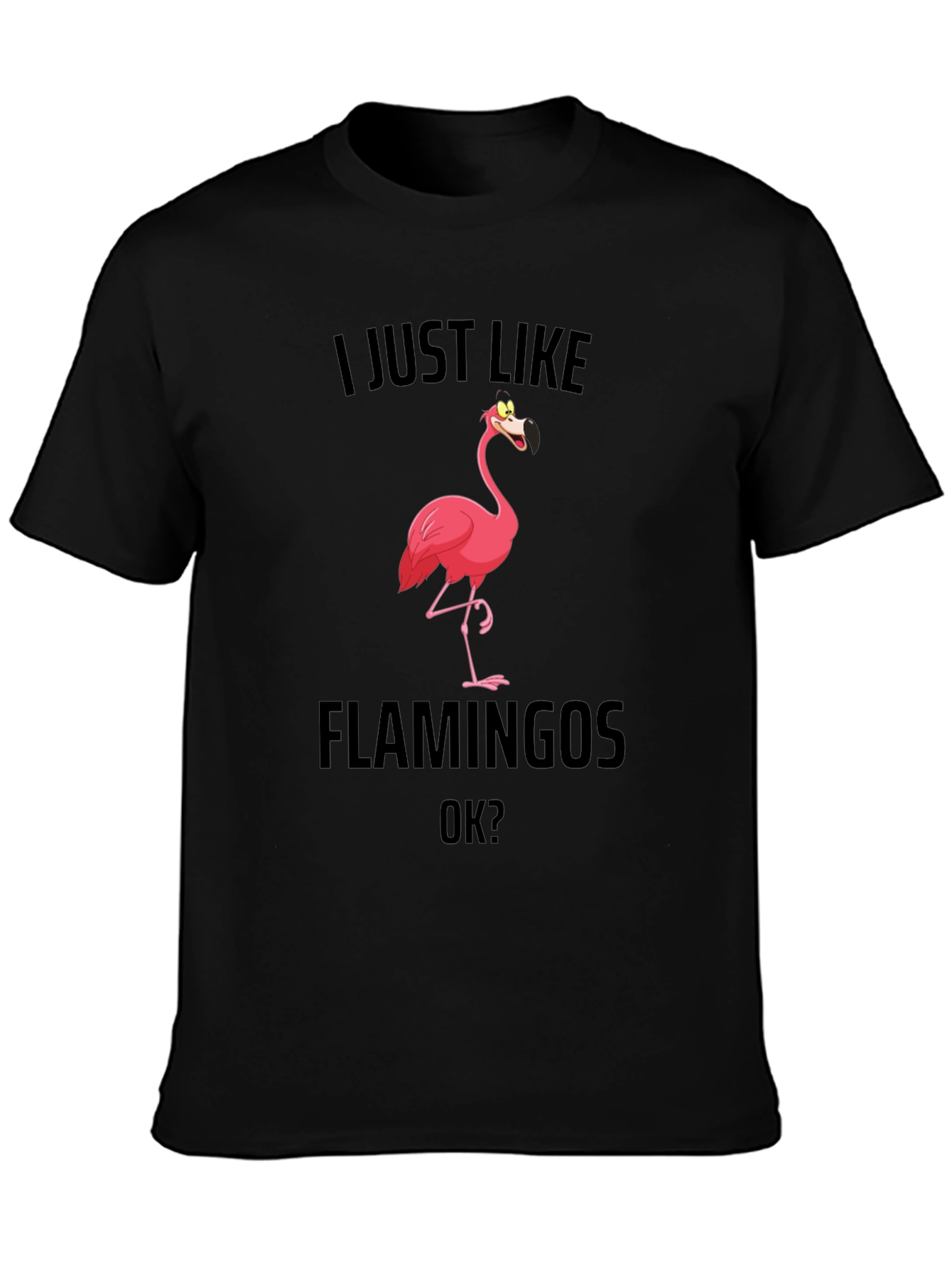 Funny Flamingo T-Shirt - I Just Like Flamingos OK?