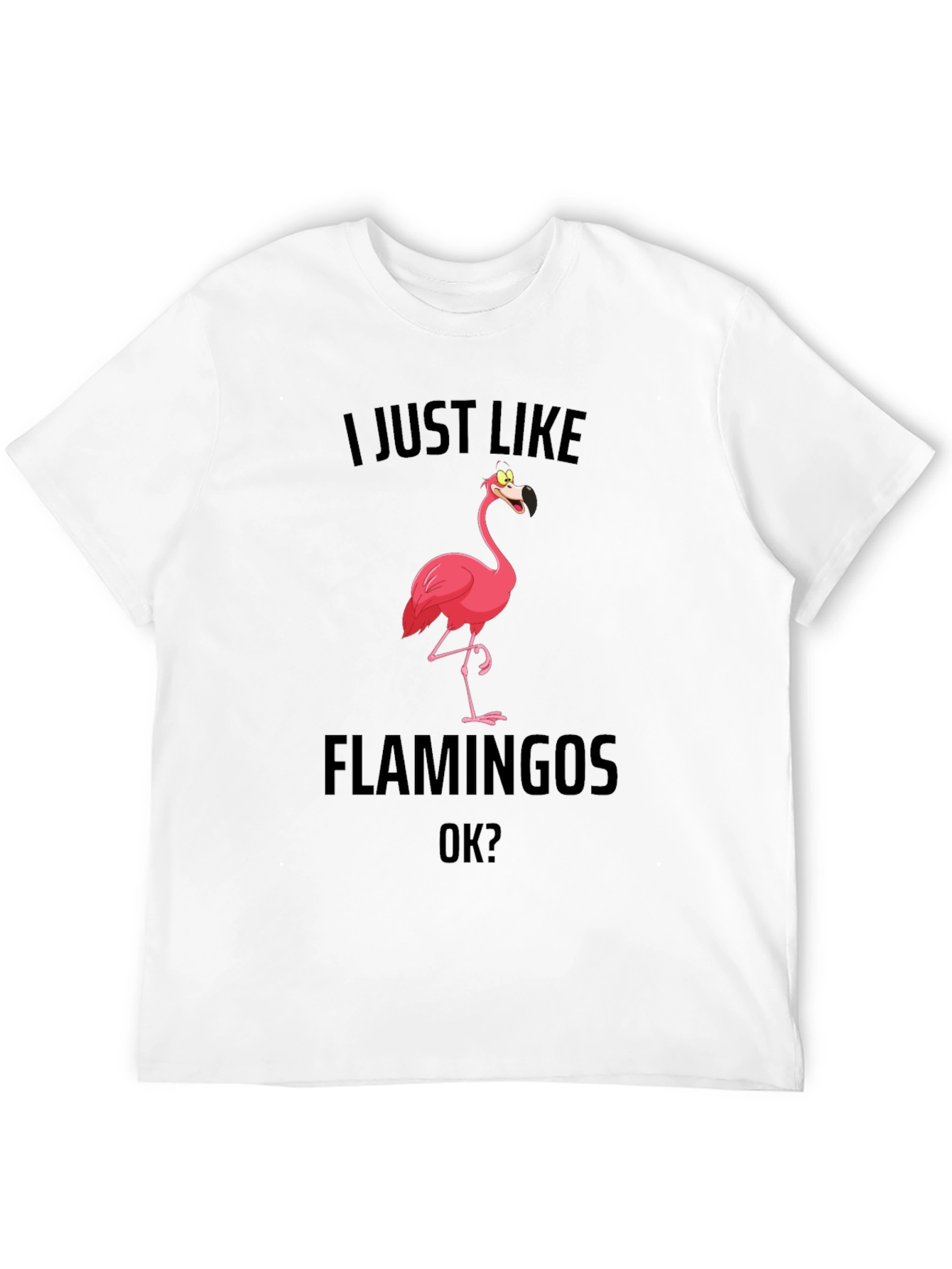 Funny Flamingo T-Shirt - I Just Like Flamingos OK?