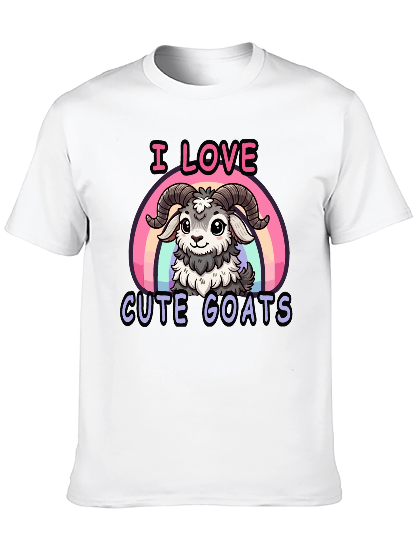 I Love Cute Goats T-Shirt - Fun Graphic Tee