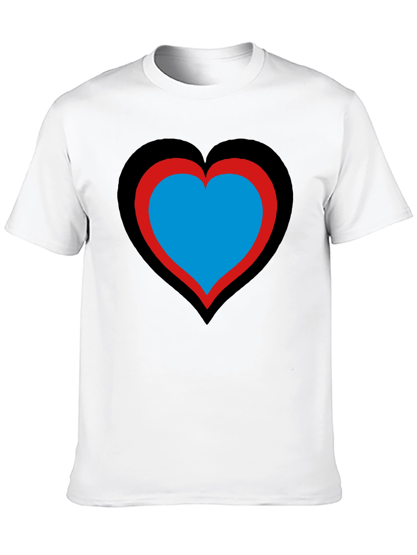 Heart Design Black T-Shirt: Bold & Unique!