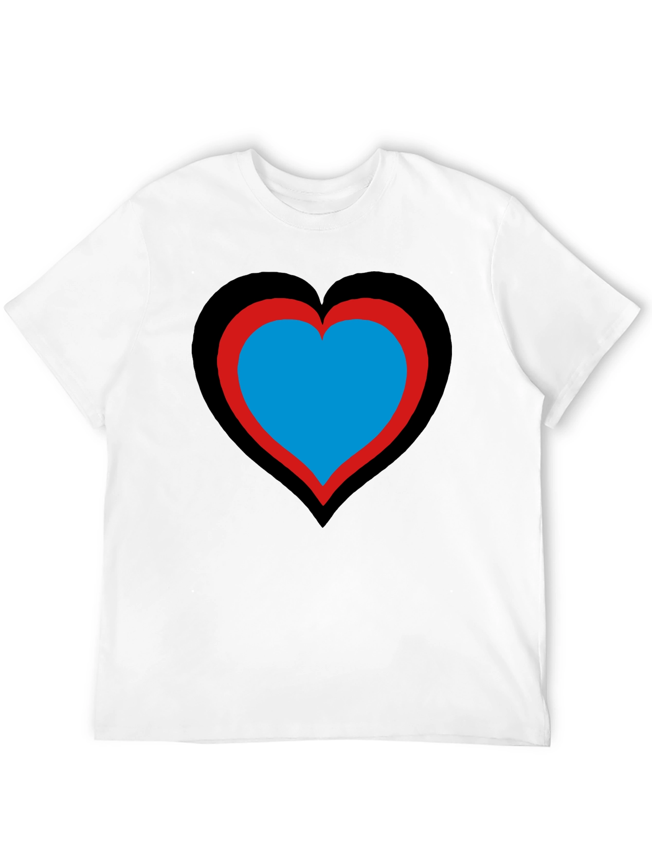 Heart Design Black T-Shirt: Bold & Unique!
