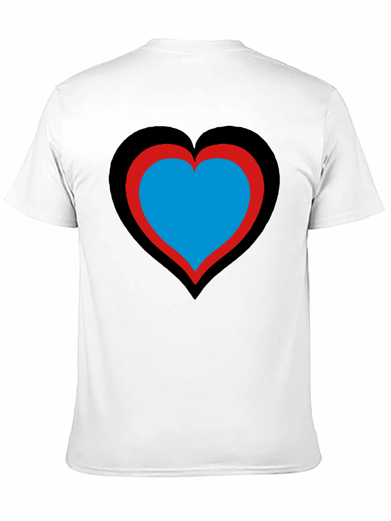 Heart Design Black T-Shirt: Bold & Unique!
