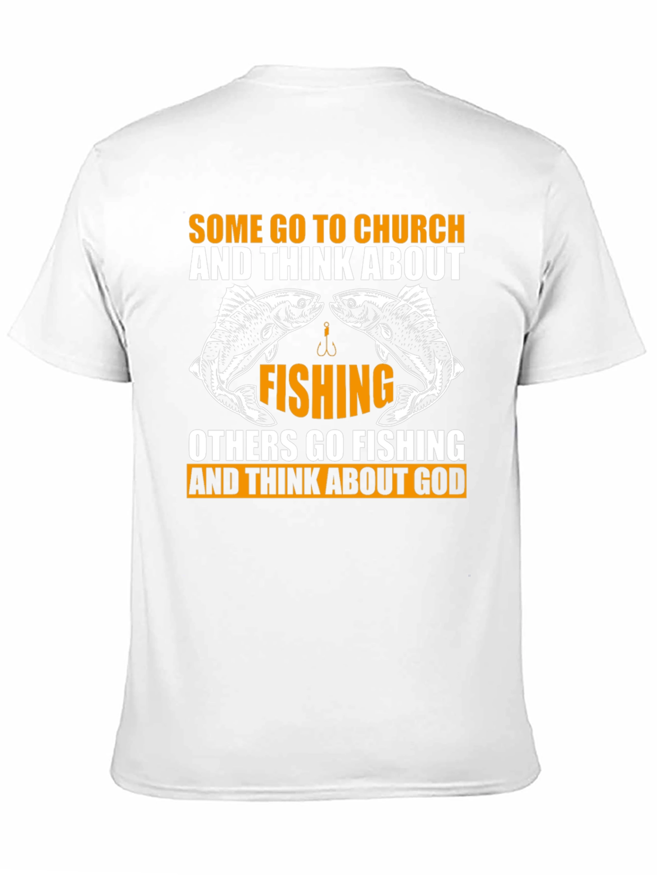 Fishing & God Graphic Tee - Black Cotton T-Shirt