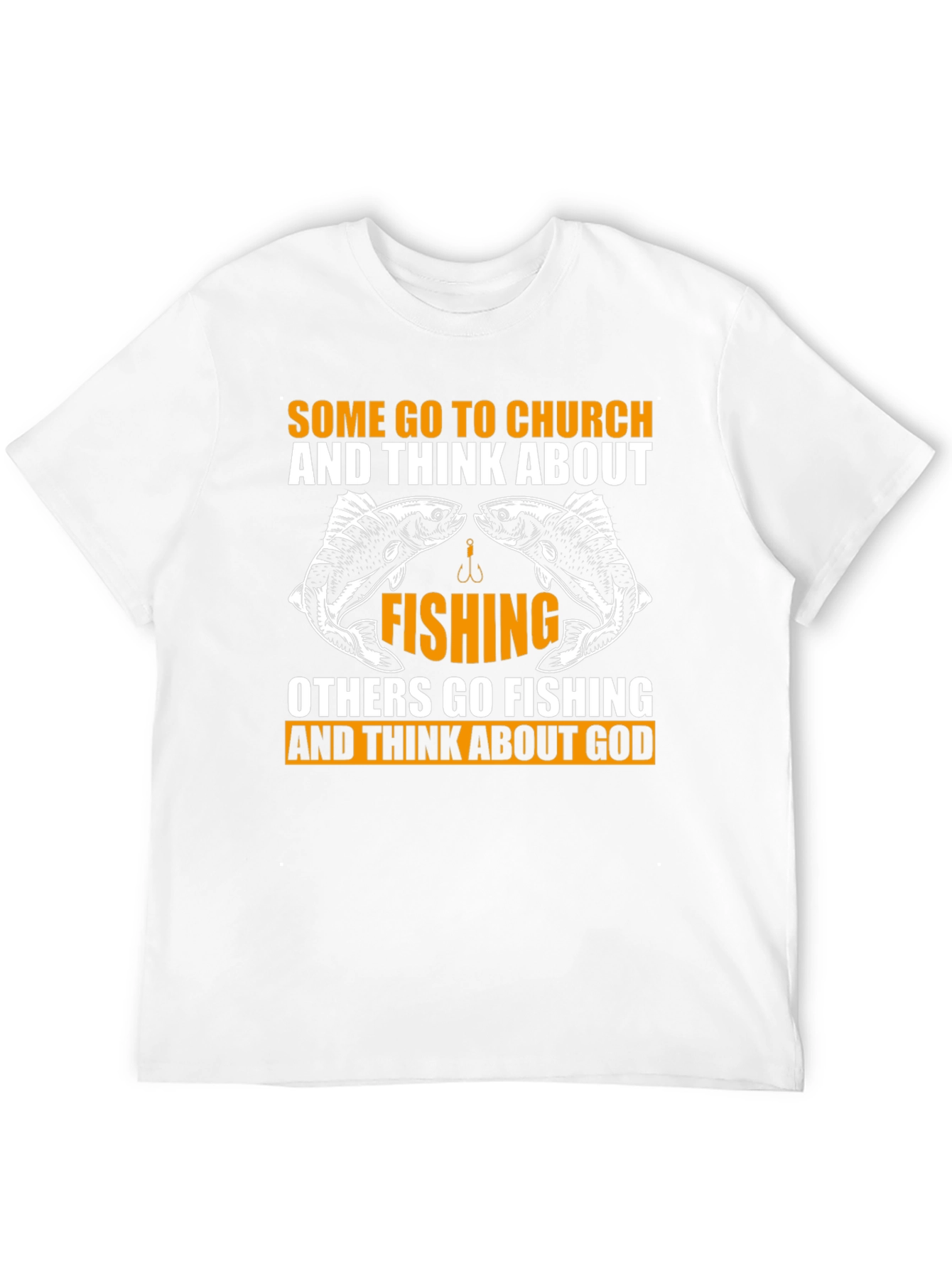 Fishing & God Graphic Tee - Black Cotton T-Shirt