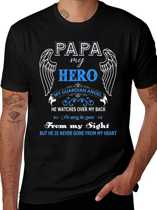 Papa My Hero Guardian Angel T-Shirt