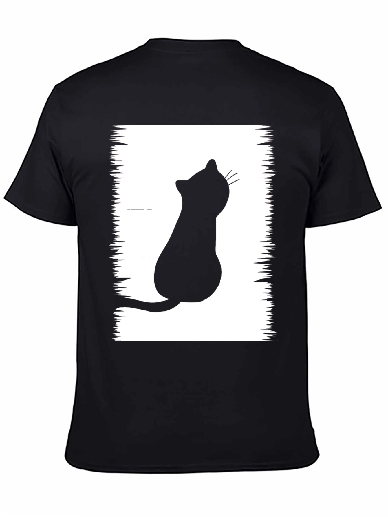 Black Cat Silhouette Graphic Tee - Unisex
