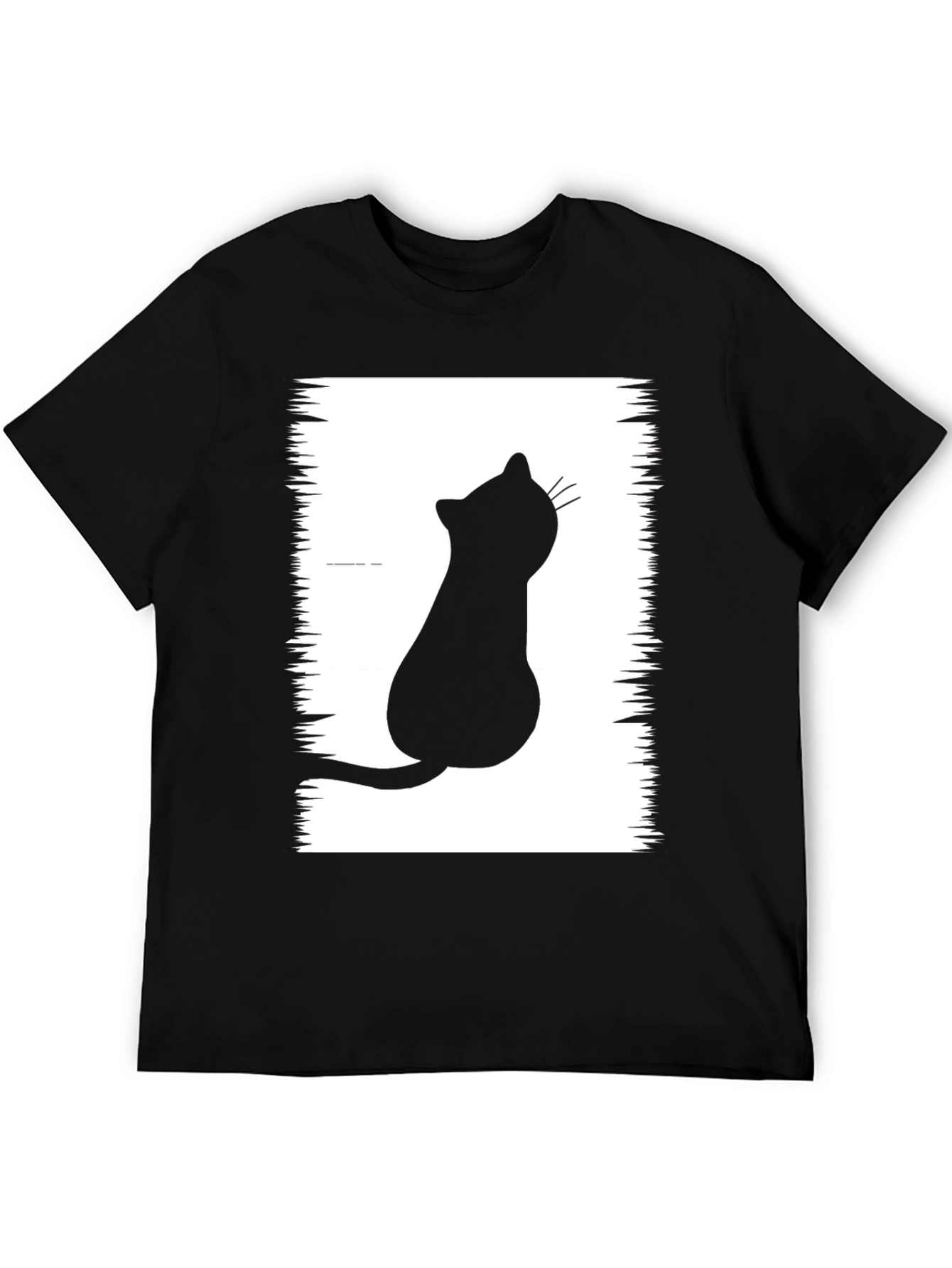 Black Cat Silhouette Graphic Tee - Unisex