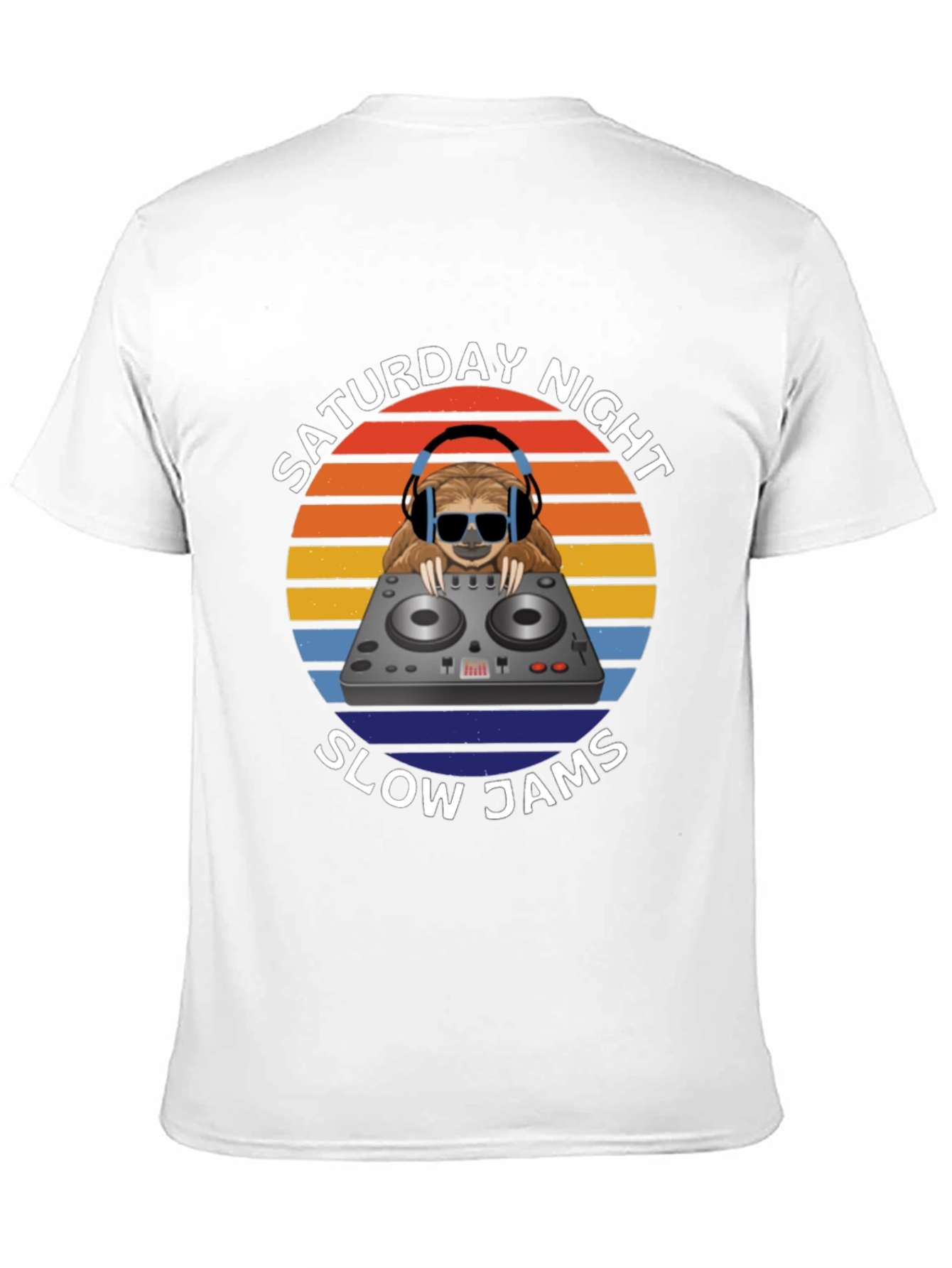 Saturday Night Slow Jams Sloth DJ T-Shirt