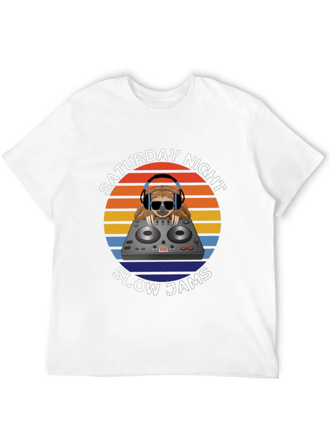 Saturday Night Slow Jams Sloth DJ T-Shirt