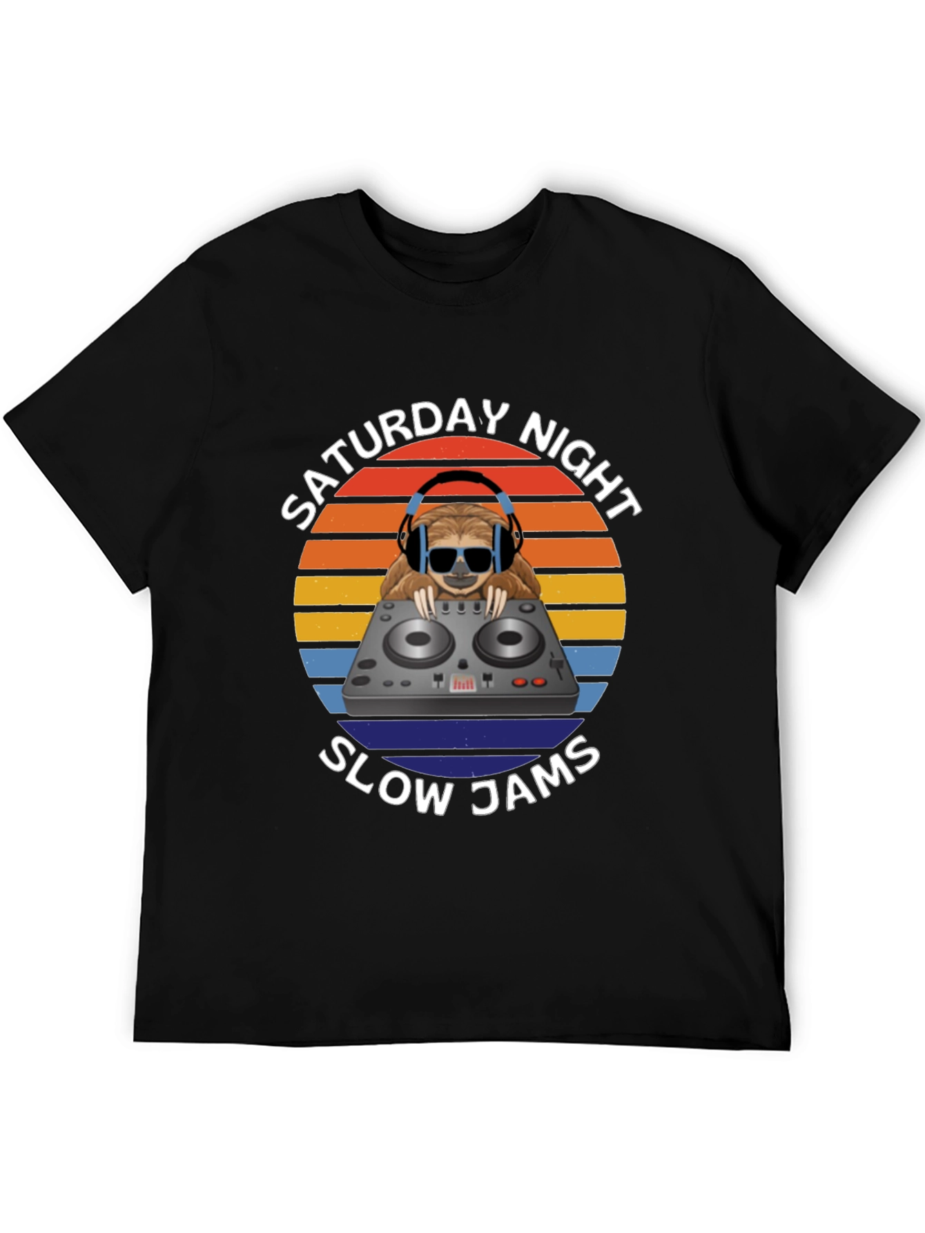 Saturday Night Slow Jams Sloth DJ T-Shirt