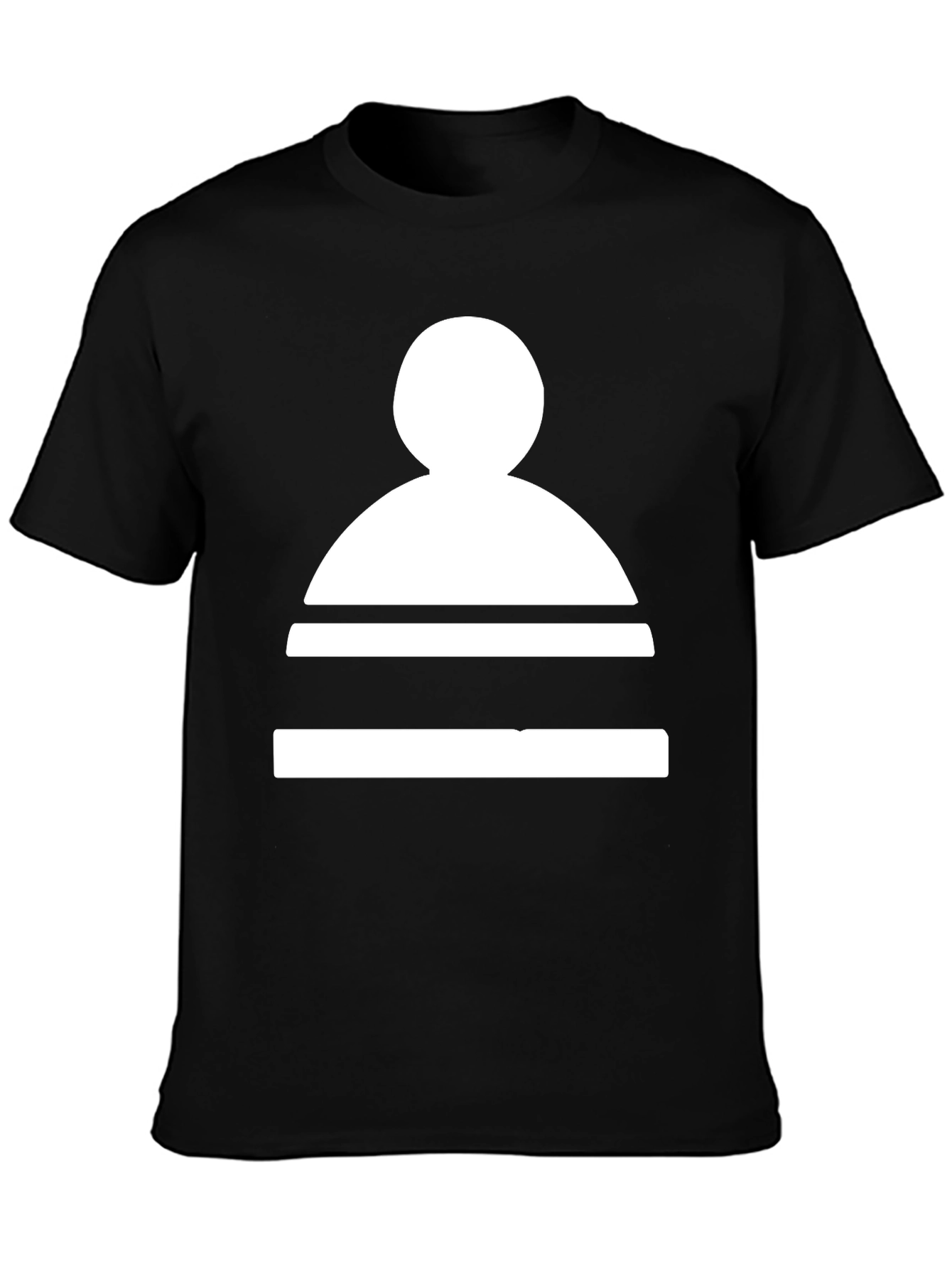 Minimalist Chess Piece Graphic Tee - Black