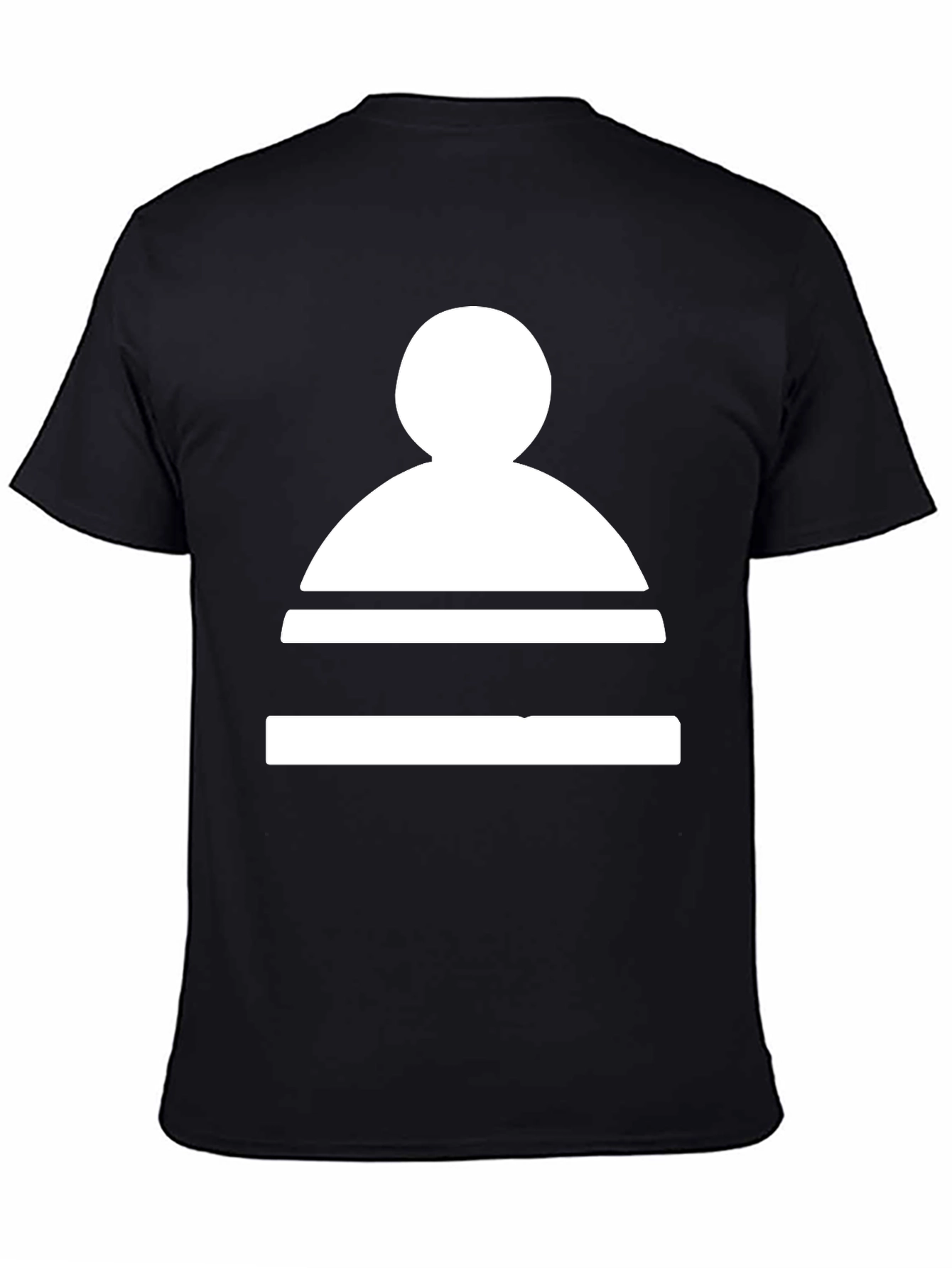 Minimalist Chess Piece Graphic Tee - Black