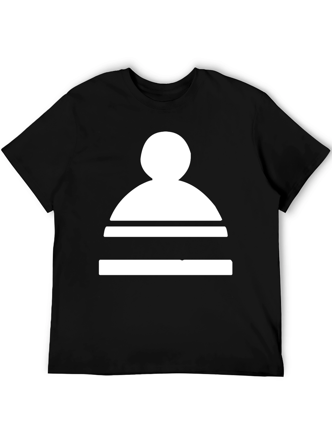 Minimalist Chess Piece Graphic Tee - Black