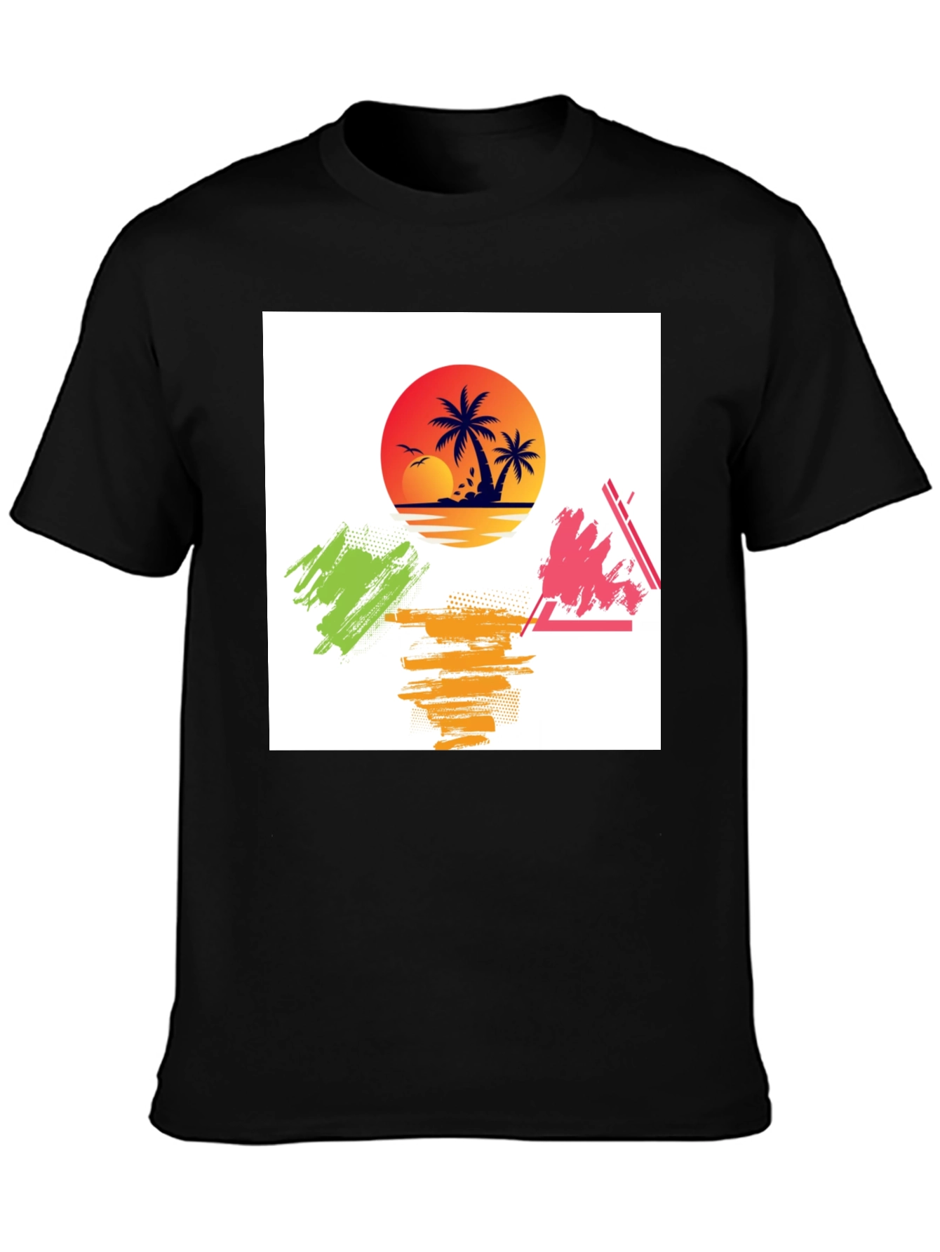 Tropical Sunset Graphic Tee - Relaxed Fit