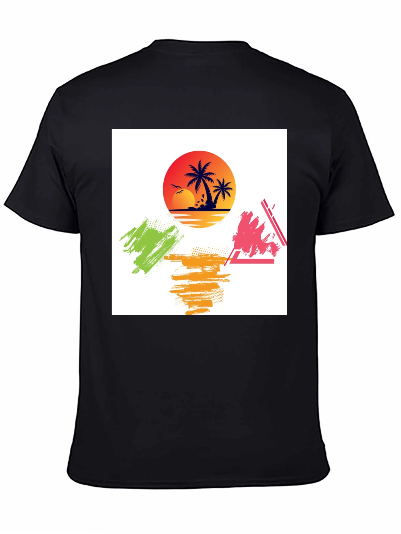 Tropical Sunset Graphic Tee - Relaxed Fit